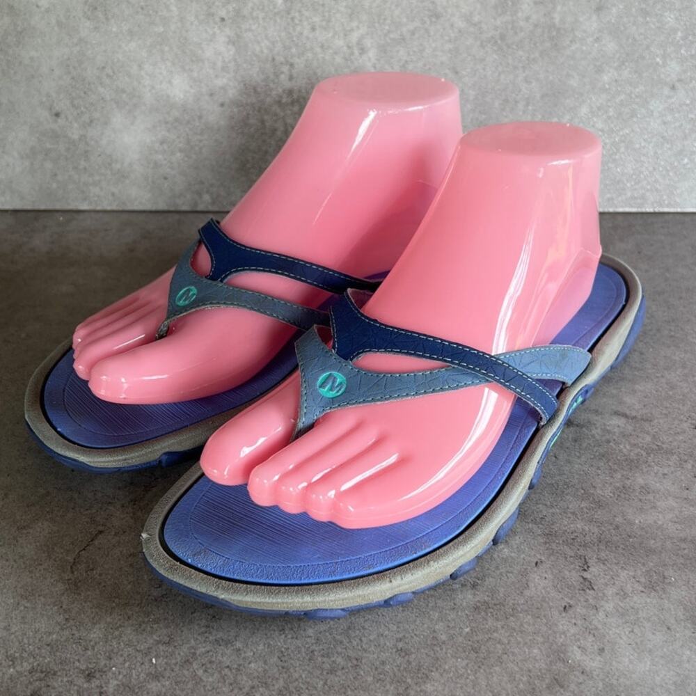 Merrell women's Enoki flip II sandals Flip flop comfort slip on shoes 9 blue